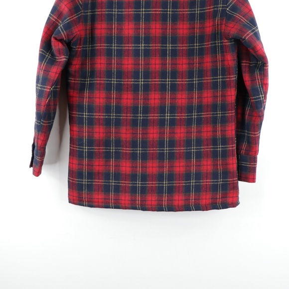 Vintage 90s Quilt Lined Wool Flannel Shirt Jacket - Picture 8 of 8